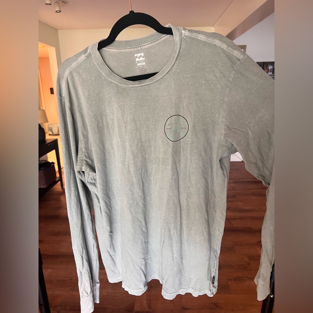 Billabong Men's Light Gray Long Sleeve Tee